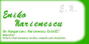 eniko marienescu business card